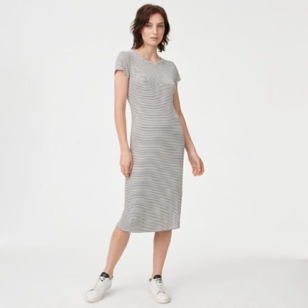 Club Monaco | Jaquetta Striped Cap Sleeve Dress | Extra Small
